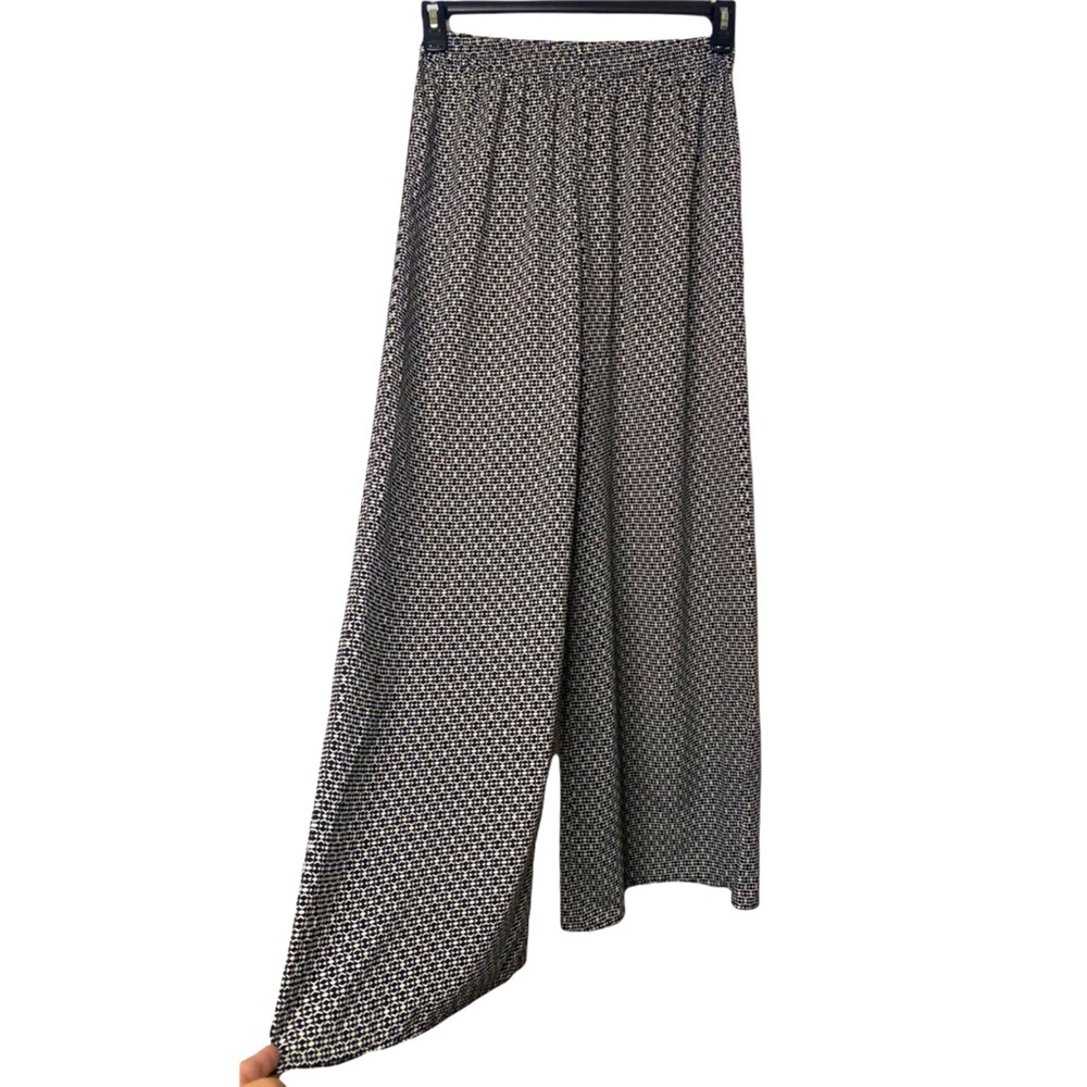 Band Of Gypsies Black And White Elastic Waist Wide Leg Pant Size XS